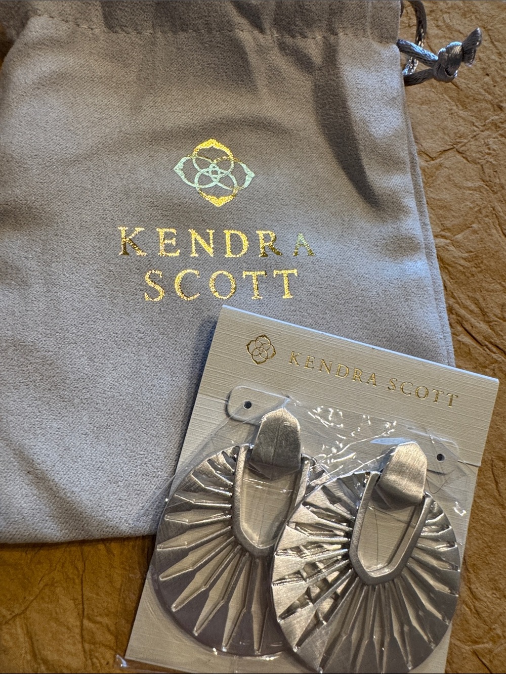 Kendra Scott Metallic Silver Radiant Fan Drop Earrings - Picture 3 of 5